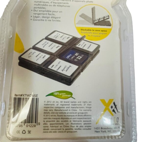 12 Pc. Foldable Memory Card Case For SD/SDHC/Micro SD Cards By Xit - Picture 3 of 7